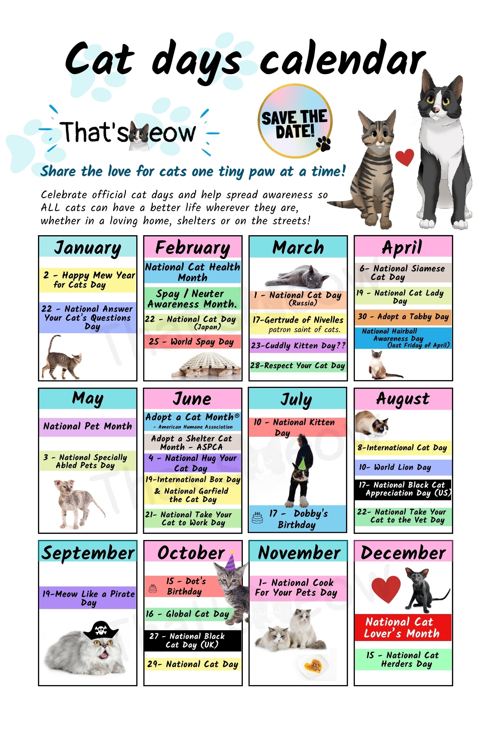 Cat Calendar Age - Carlin Felicle